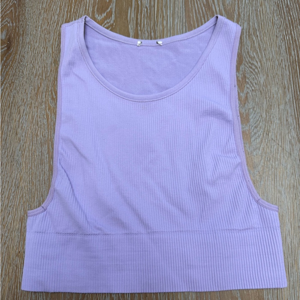 Princess Polly Lavender Sleeveless Ribbed Top